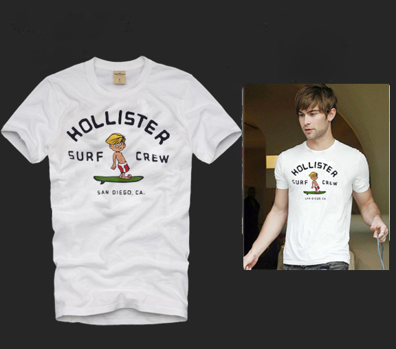 Hollister Hombres De Cuello Redondo Con Gente Fotos Corto Remera HCO4293